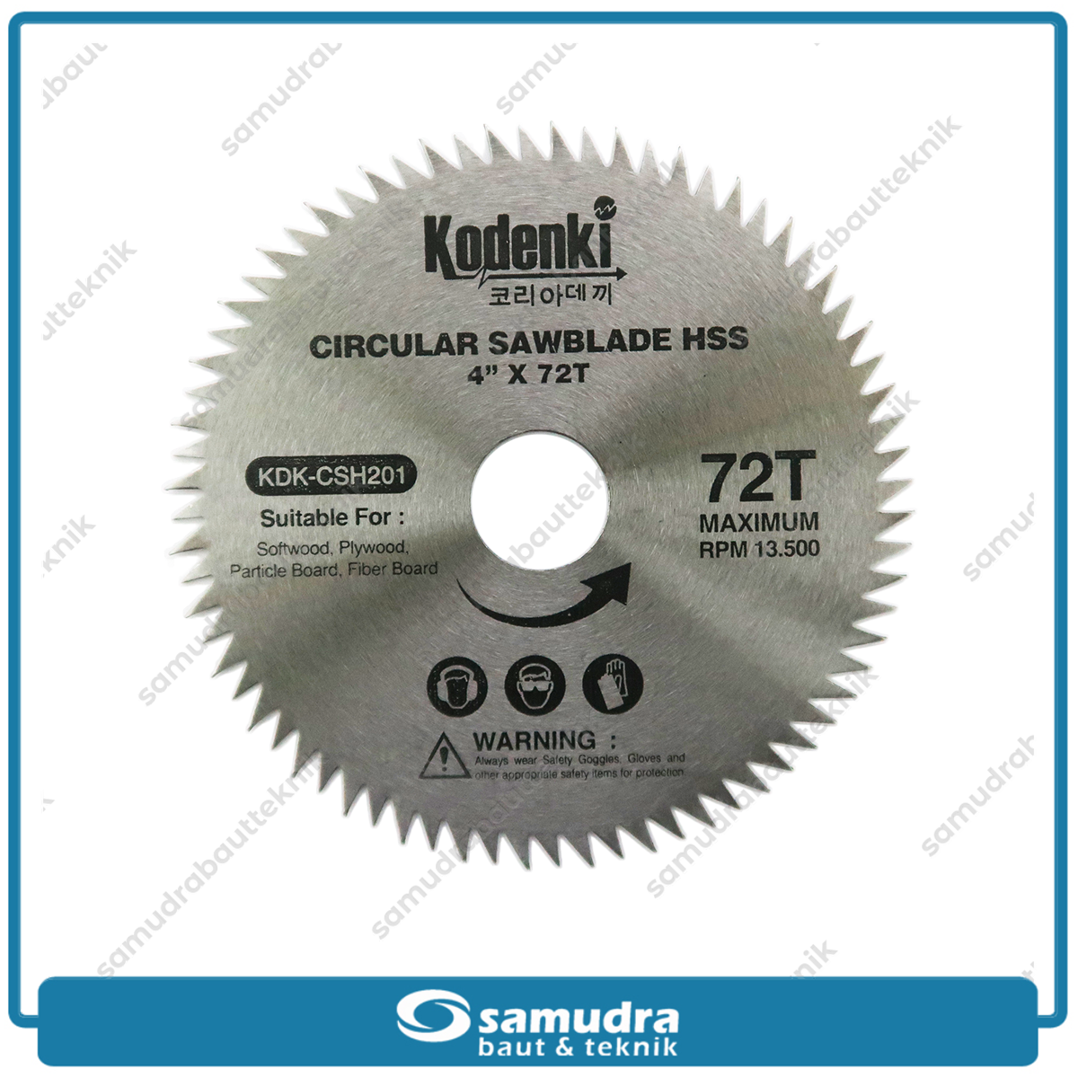 KODENKI KDK-CSH201 Circular Saw Blade HSS 4" x 72T
