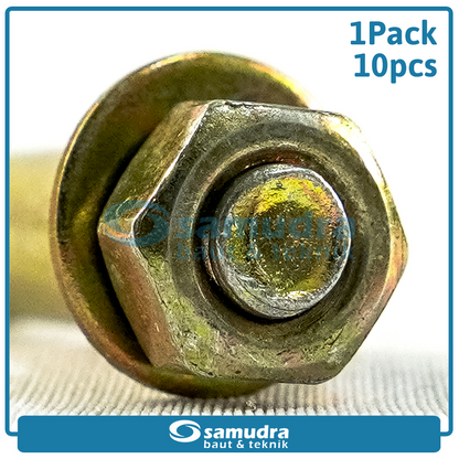 WOWO 3124 10 Pcs Dinabolt 8 X 65 Baut Beton Tembok Dynabolt M8 Skrup