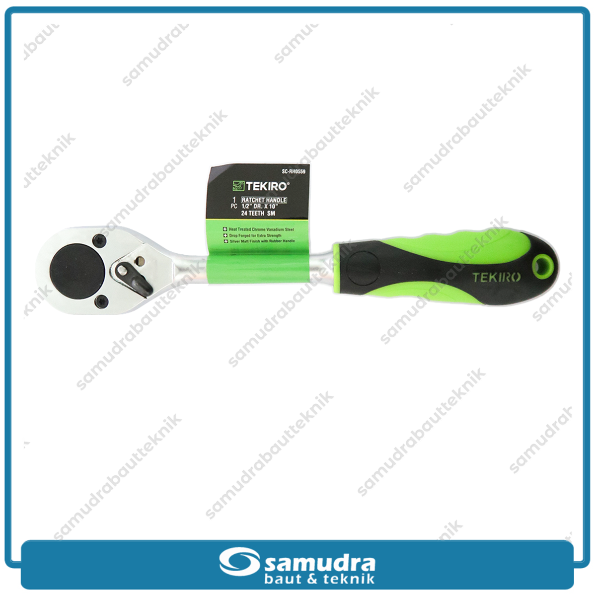 TEKIRO SC-RH0559 Ratchet Handle Kuning Hijau 1/2"x10"