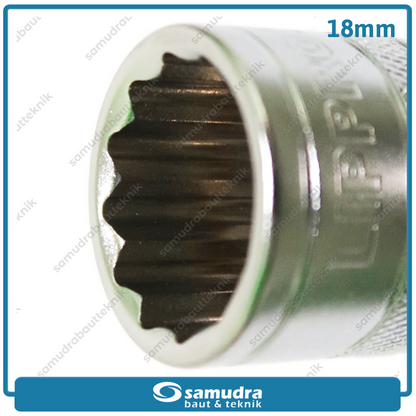 LIPPRO 3126M-18 Mata Sok 1/2" 12PT 18 mm