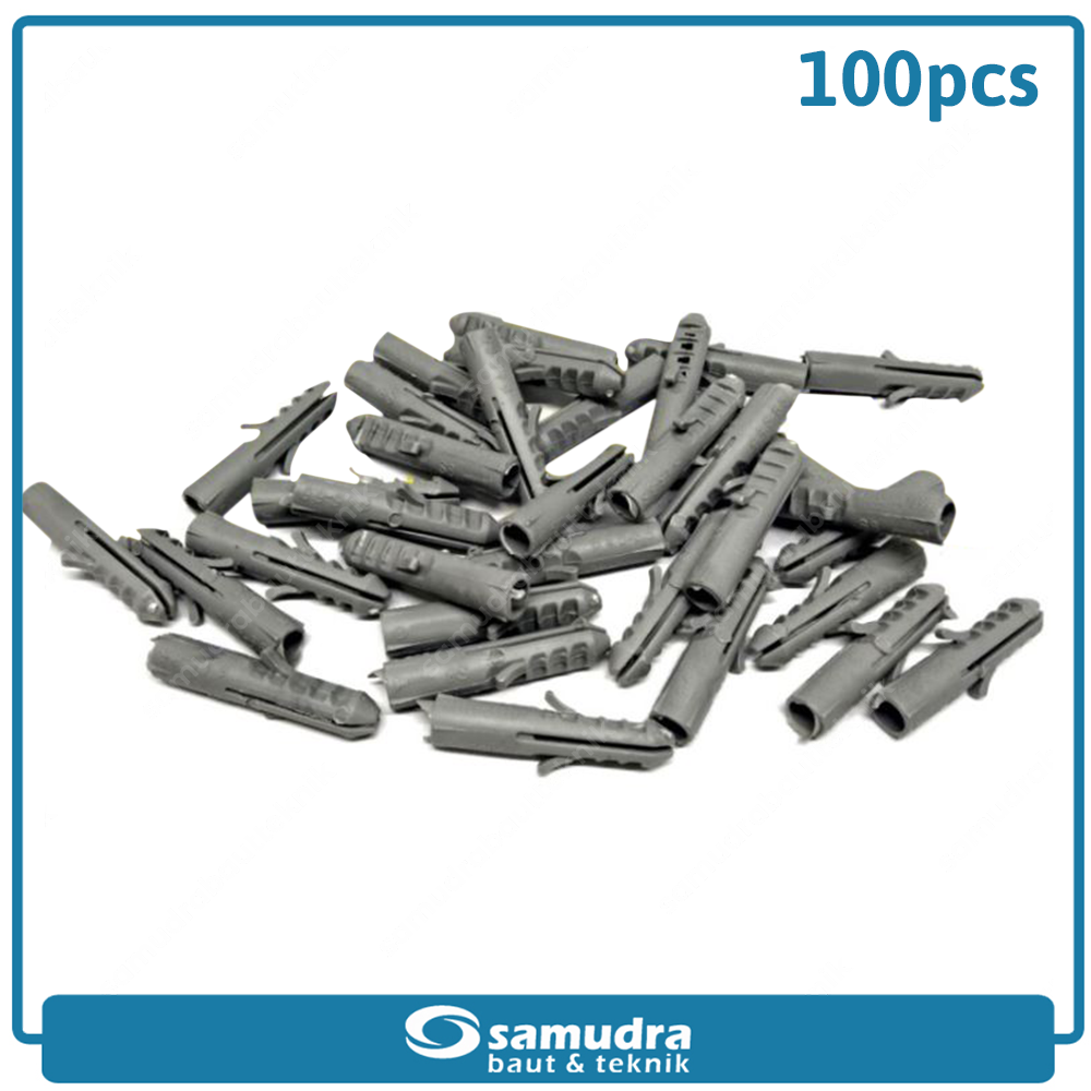 S8 Angkur Tembok 100 Pcs Sekrup Beton Lubang Dinding Bata Ringan