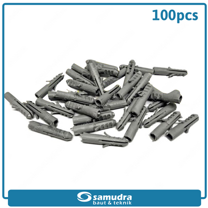 S8 Angkur Tembok 100 Pcs Sekrup Beton Lubang Dinding Bata Ringan