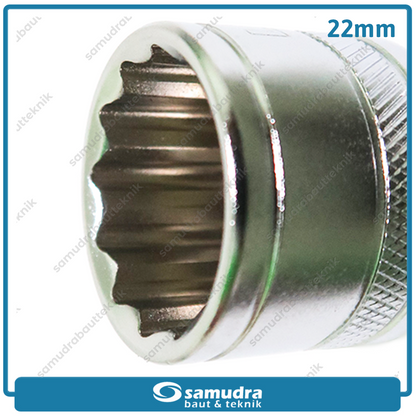 LIPPRO 3126M-22 Mata Sok 1/2" 12PT 22 mm