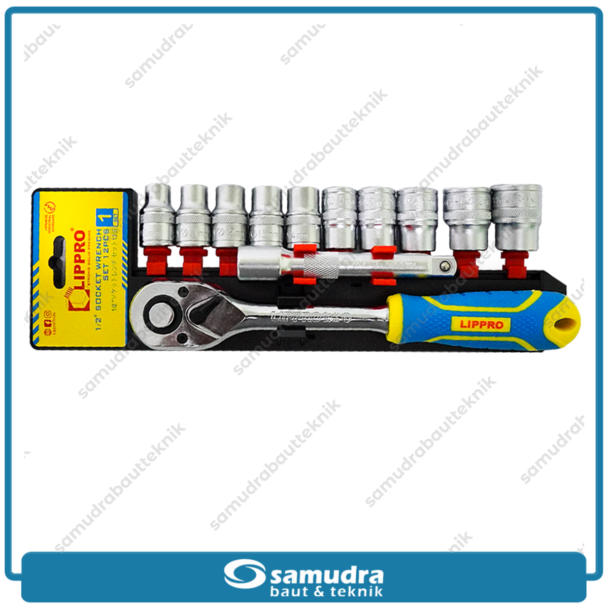 LIPPRO 3336MB Kunci Sock Set 12 pcs 6PT 10-24 mm