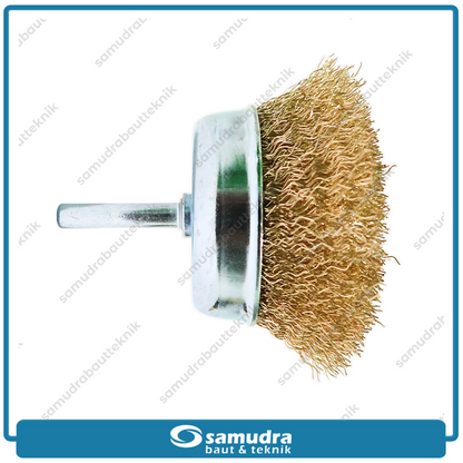 HASSTON 3450-112 Sikat Baja Gerinda Model Mangkok 75 mm