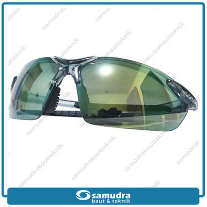 KINGS KY715 Kacamata Safety Hitam Yellow Mirror