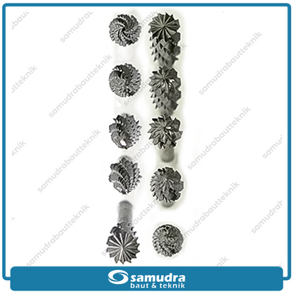 IKURA IKR-RFS202 Mata Bor Tuner Pendek Set 10 pcs / Rotary File Set Short