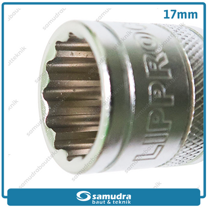 LIPPRO 3126M-17 Mata Sok 1/2" 12PT 17 mm