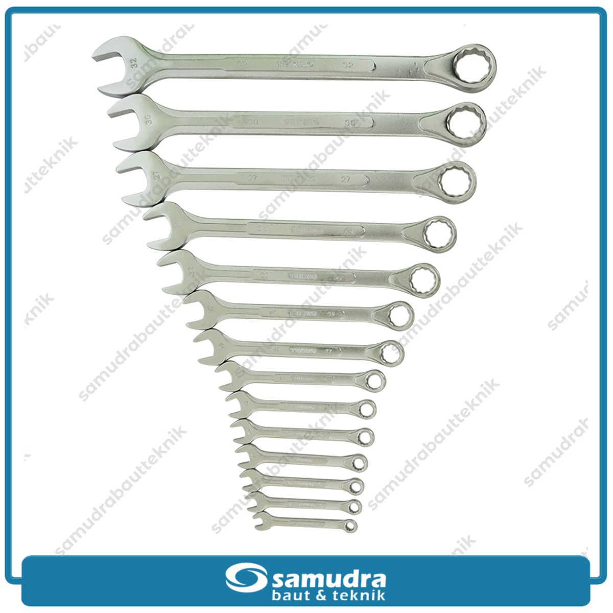 TEKIRO WR-SE0298 Kunci Ring Pas Set 14 pcs (8-32 mm)