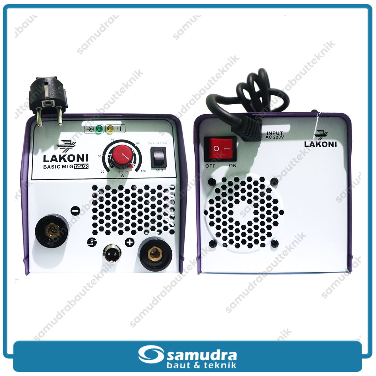 LAKONI BASIC-MIG-125iXR Mesin Las Listrik 120A 1 Phase CO2 IGBT 450 Watt