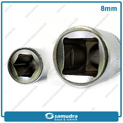 LIPPRO 3230M-8 Mata Sok Panjang 1/2" 6PT 8 mm / Deep Socket