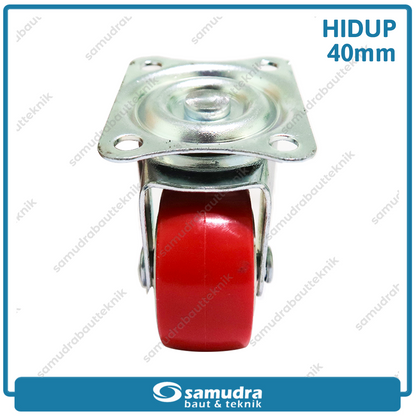 XANDER 4 pcs Roda Troli Hidup 40 mm PVC Caster Lemari Etalase Trolley