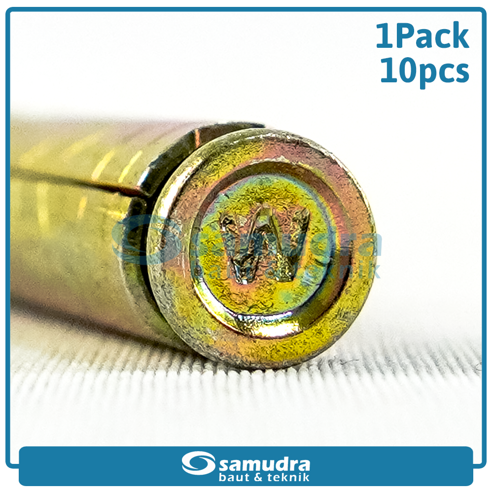 WOWO 3134 10 Pcs Dinabolt 8 X 85 Baut Beton Tembok Dynabolt M8 Skrup