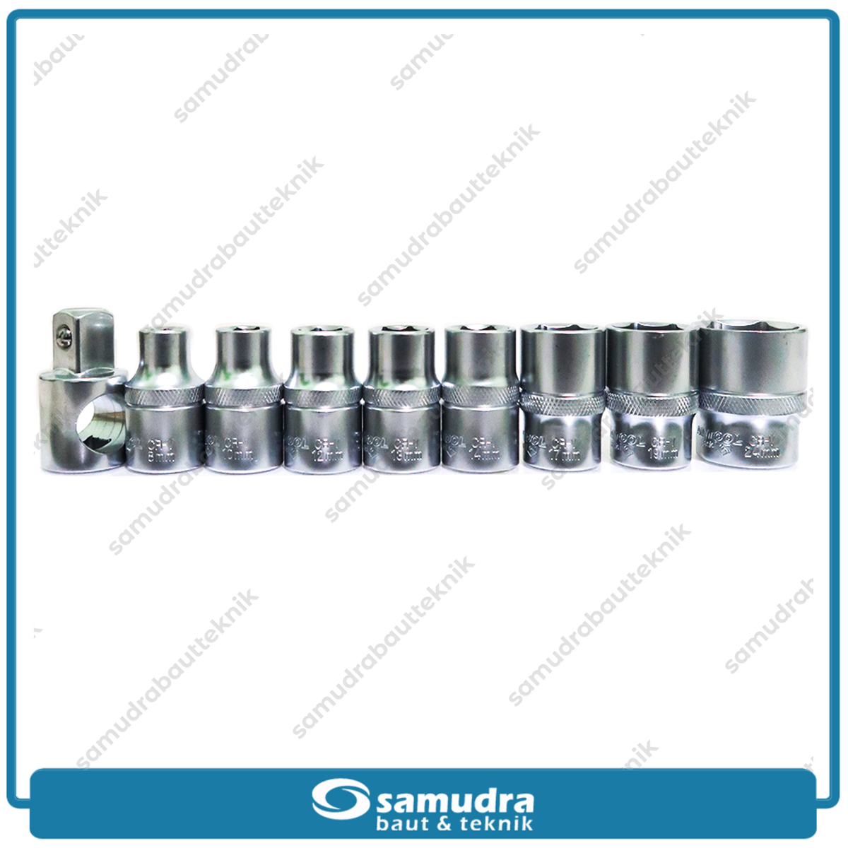 AMTOOL AMT8859012 Kunci Sok Set 10 pcs 6PT 8-24 mm Box Plastik