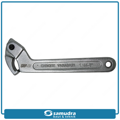 GRIPON 18-815 Kunci Komstir 1-1/4" - 3" Adjustable Chrome / Hook Wrench