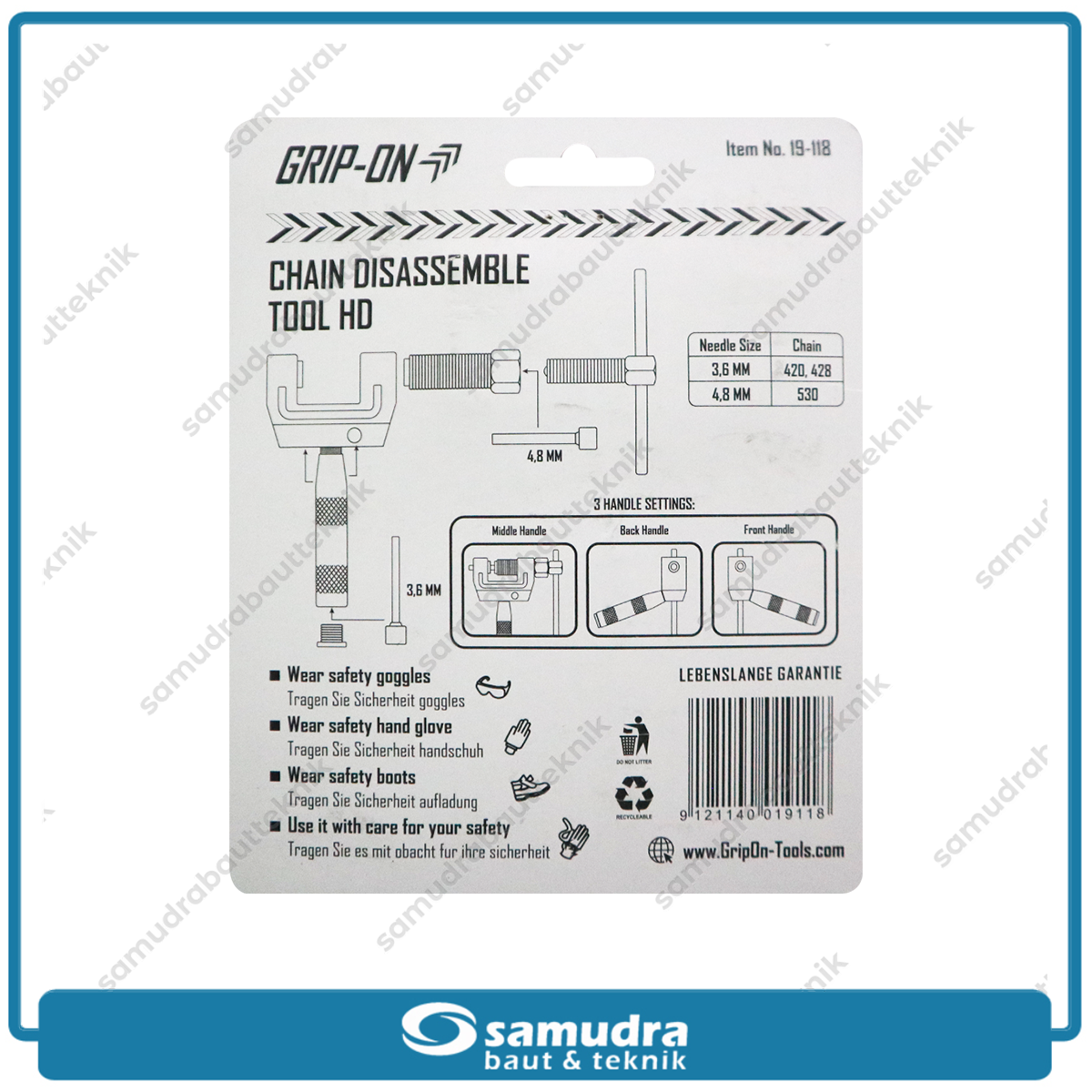 GRIPON 19-118 Alat Potong Rantai 2 Pin 420-530 mm / Chain Disassemble Tool HD