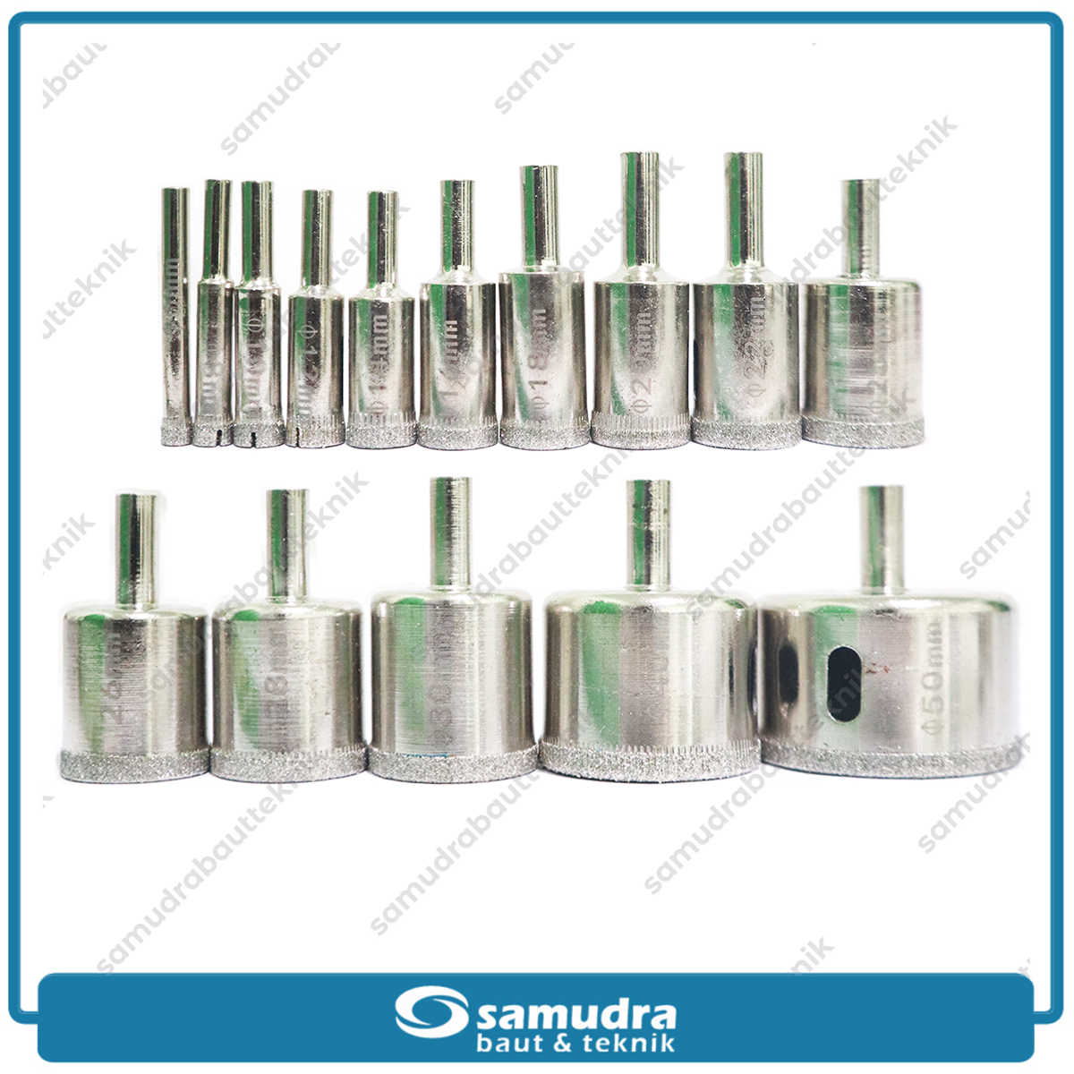 IKURA IKR-DHS201 Mata Bor Kaca Set 15 pcs (6-50 mm) / Diamond Hole Cutter