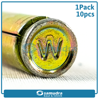 WOWO 3730 10 Pcs Dinabolt 10 X 77 Baut Beton Tembok Dynabolt M10 Skrup