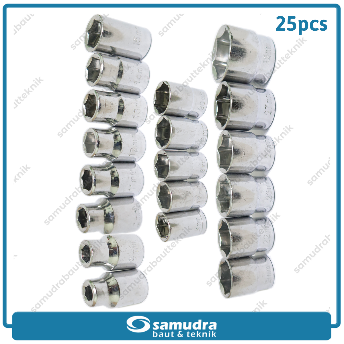 KTP Kunci Sok Set 25 pcs Box Plastik