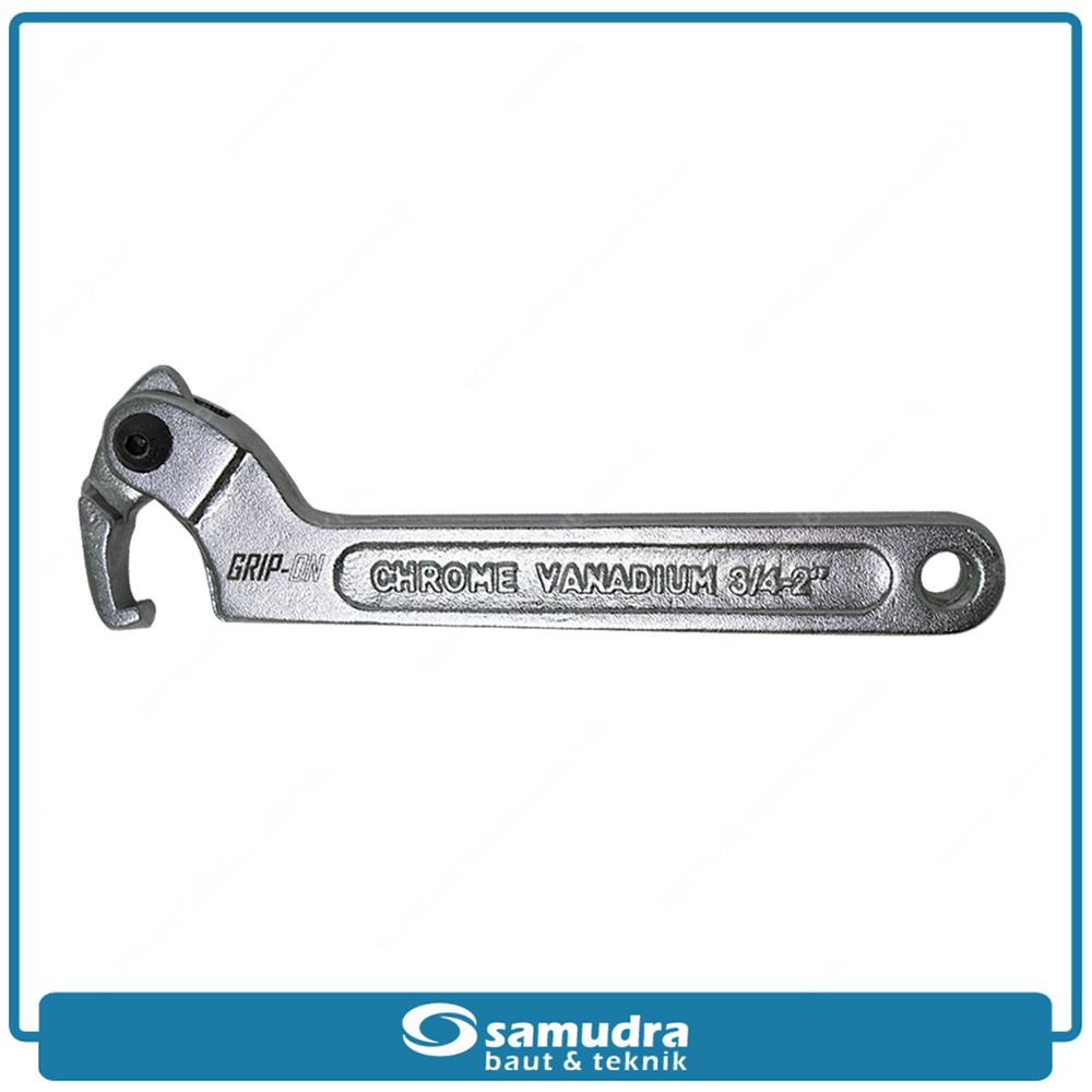 GRIPON 18-814 Kunci Komstir 3/4" - 2" Adjustable Chrome / Hook Wrench