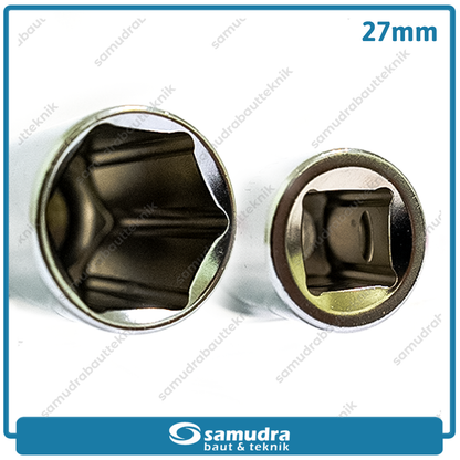 LIPPRO 3230M-27 Mata Sok Panjang 1/2" 6PT 27 mm / Deep Socket