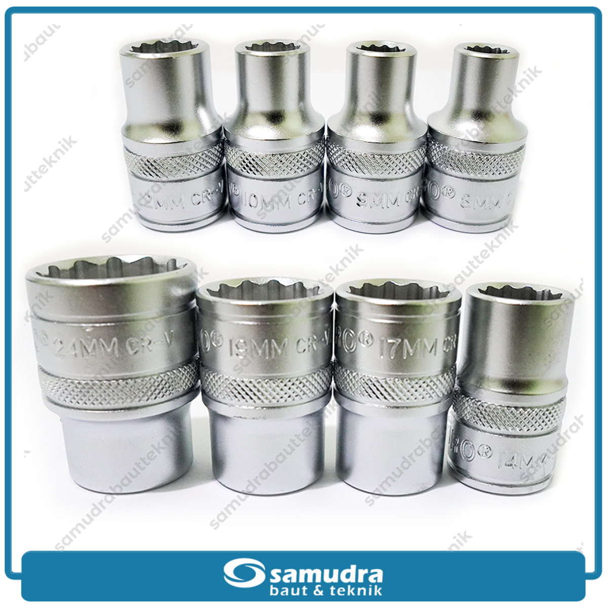 TEKIRO SC-SE0605 Kunci Sok Set 10 pcs 12PT 8-24 mm Box Plastik