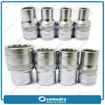 TEKIRO SC-SE0605 Kunci Sok Set 10 pcs 12PT 8-24 mm Box Plastik