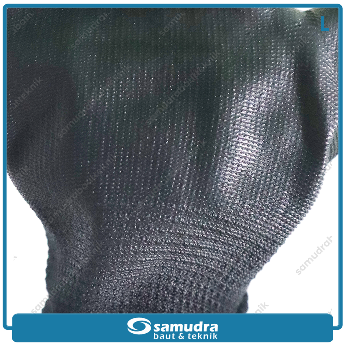 KENMASTER SRNG-132 Sarung Tangan Safety PU (L) Hitam Hitam KM-1001