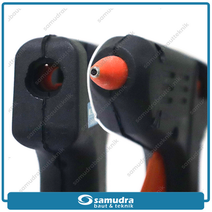 [PAKET] ORANGE Glue Gun 10 Watt & 10 Pcs Refill Lilin Lem Tembak Bakar