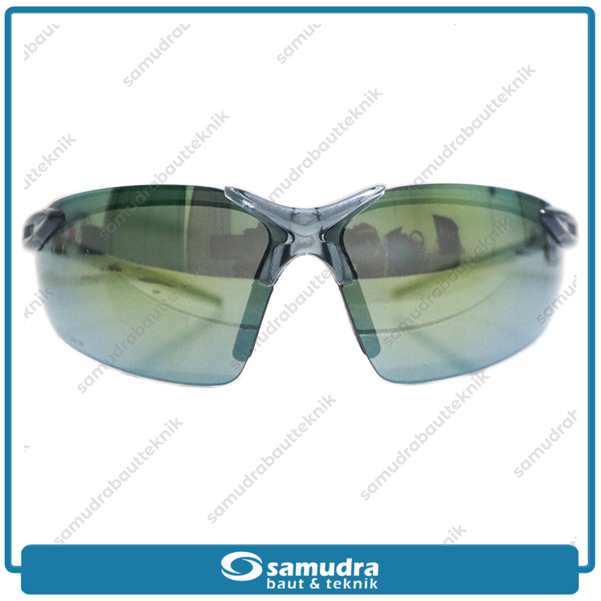 KINGS KY715 Kacamata Safety Hitam Yellow Mirror