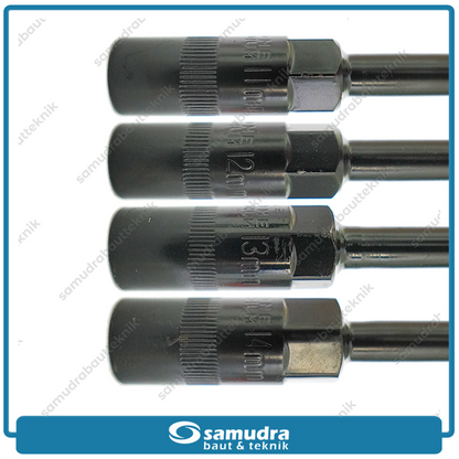 Paket 8 Set LIPPRO Kunci Sok T Hitam 7-14 mm Sock Shock Socket Wrench