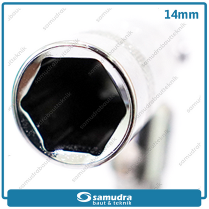 LIPPRO 890N-14 Kunci Sok T Busi Fleksibel Chrome 14 mm