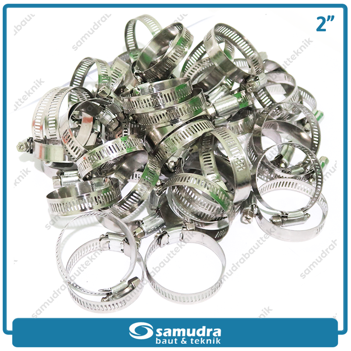 LIPPRO Klem Selang 2" Inch Ss Hose Clamp Taiwan - Isi 50 Pcs