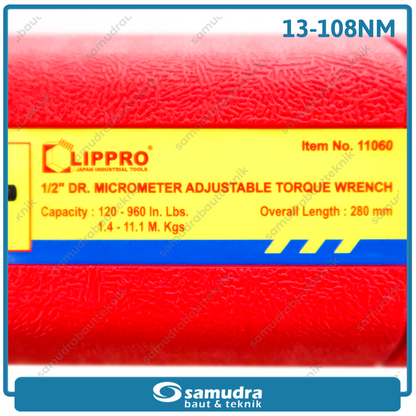 LIPPRO 11060 Kunci Momen Torsi 1/2" / Adjustable Torque Wrench