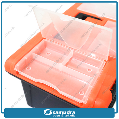 KENMASTER TOOL-055 Tool Box Plastik Besar 16" 39.5x22.5x17.5 cm