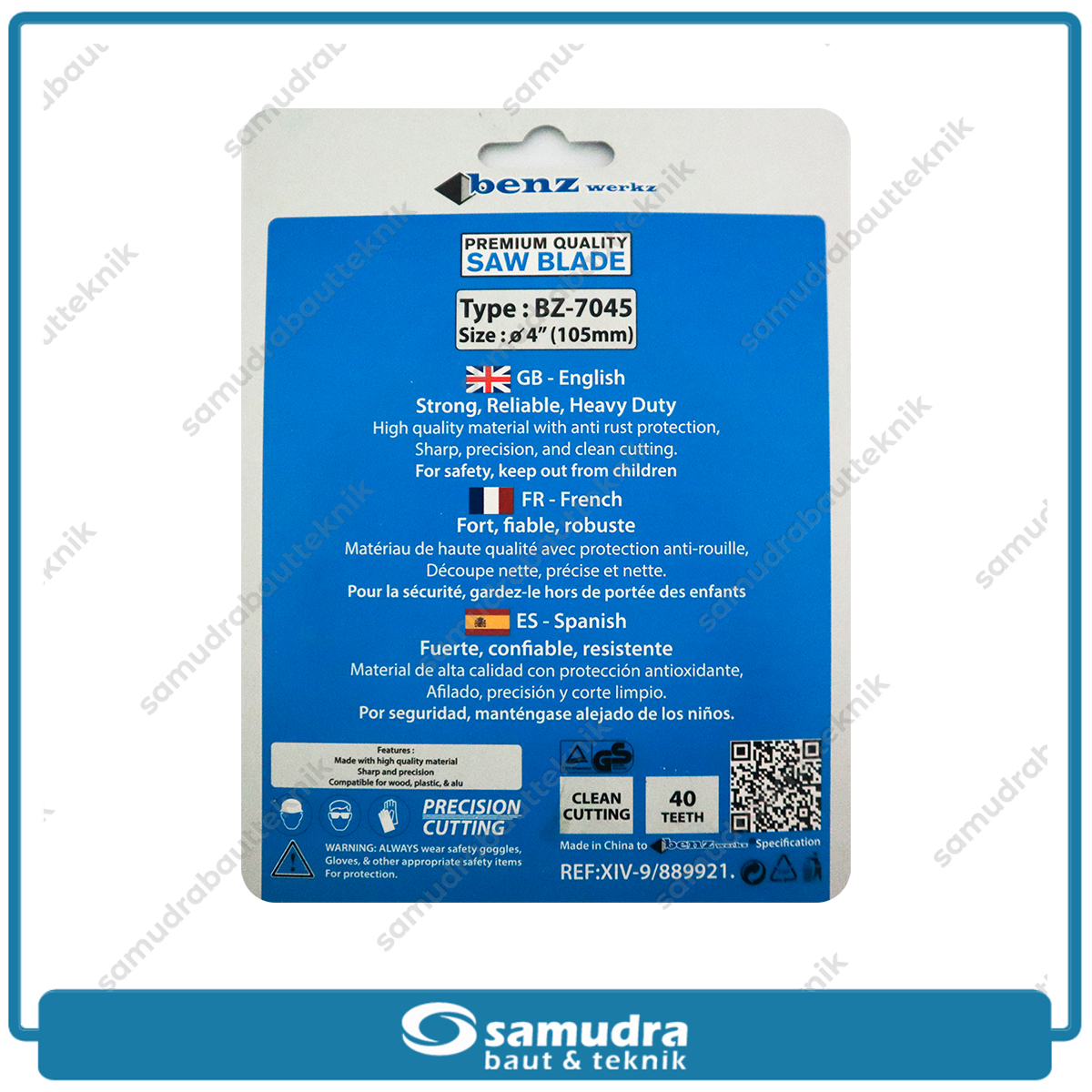 BENZ BZ-7045 Mata Gerinda Potong Kayu 4"x40T / Circular Saw Blade