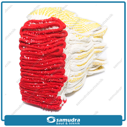 GOSAVE 1 Lusin Sarung Tangan Kerja Bintik Kuning