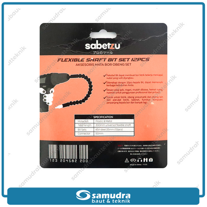 SABETZU FBS82.200 Selang Flexible Shaft Mata Obeng Set 12 pcs