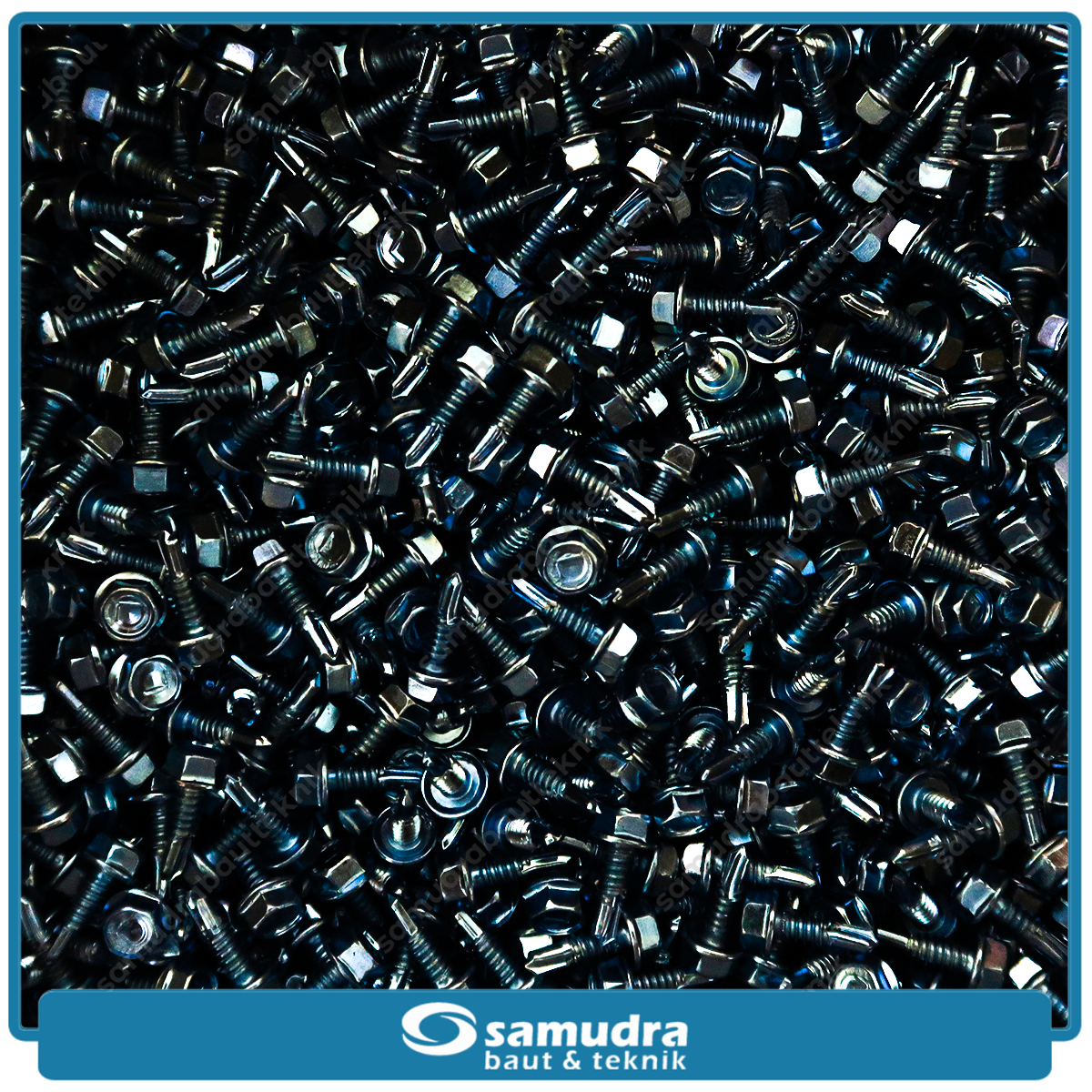 LION 6.000 pcs Sekrup Baja Ringan 10 x 16 Baut Roofing Putih 5/8 SDS Self Drilling Screw