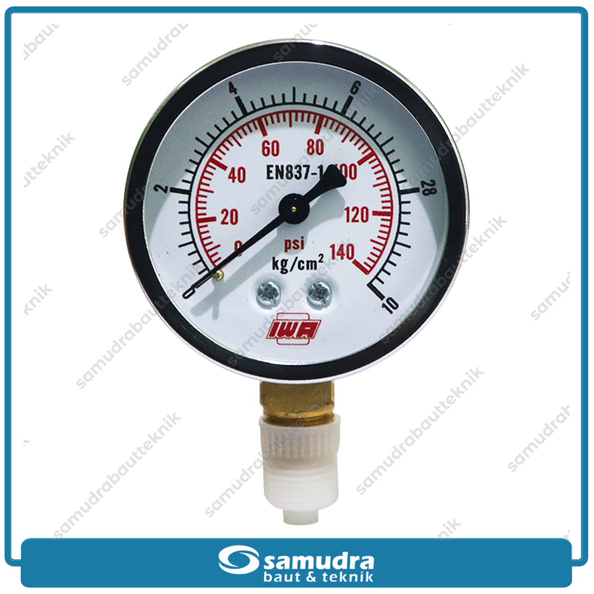 IWA Alat Ukur Tekanan Angin 2.5" Lonceng 10 bar