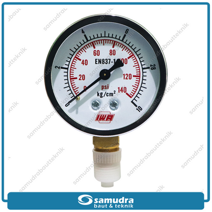 IWA Alat Ukur Tekanan Angin 2.5" Lonceng 10 bar