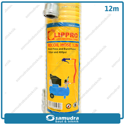 LIPPRO 9312RH Selang Spiral 12 meter / Selang Recoil Kuning