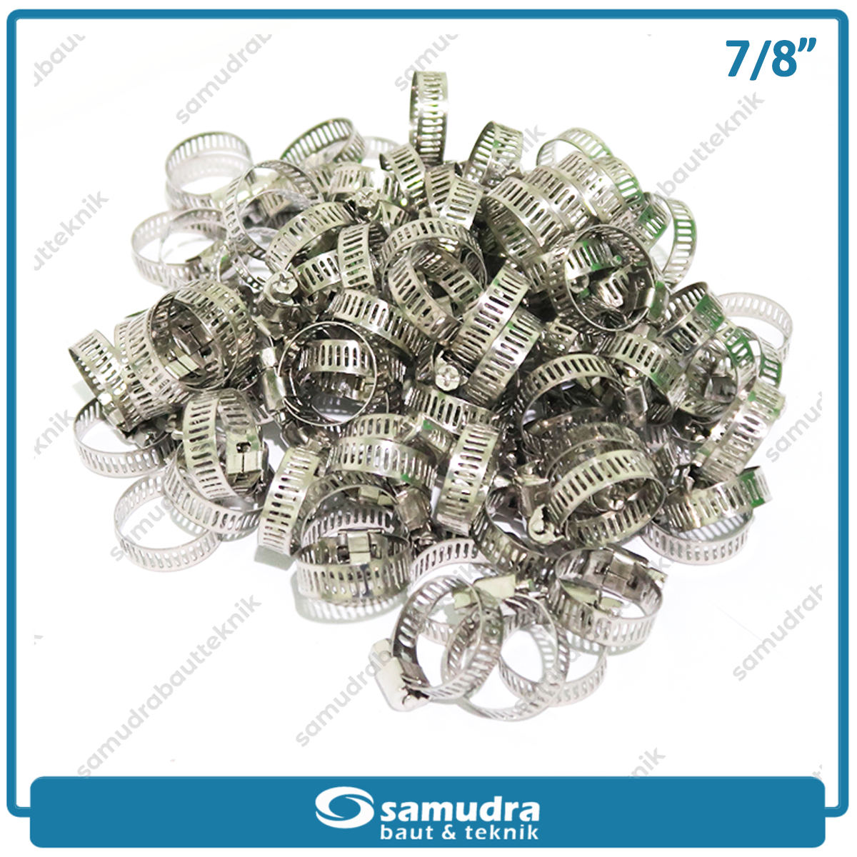 LIPPRO Klem Selang 7/8" Inch Ss Hose Clamp Taiwan - Isi 100 Pcs