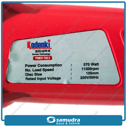 KODENKI KDK-EAG102 Mesin Gerinda Listrik 4"