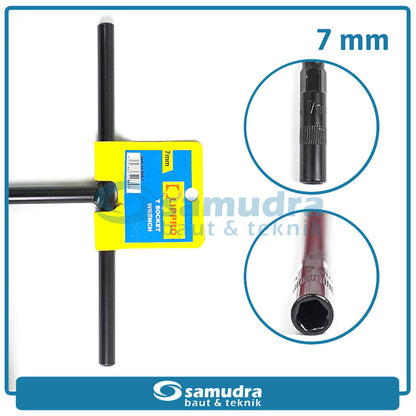 LIPPRO 886-7 Kunci Sok T Hitam 7 mm