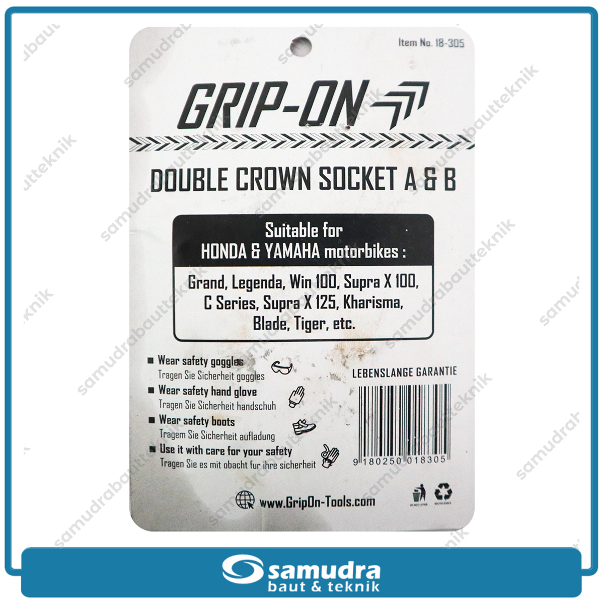 GRIPON 18-305 Kunci Mahkota Tipe Set 2 pcs A&B / Double Crown Socket