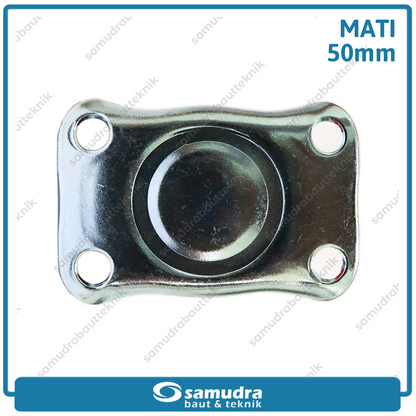 XANDER 4 pcs Roda Troli Mati 50 mm PVC Caster Lemari Etalase Trolley