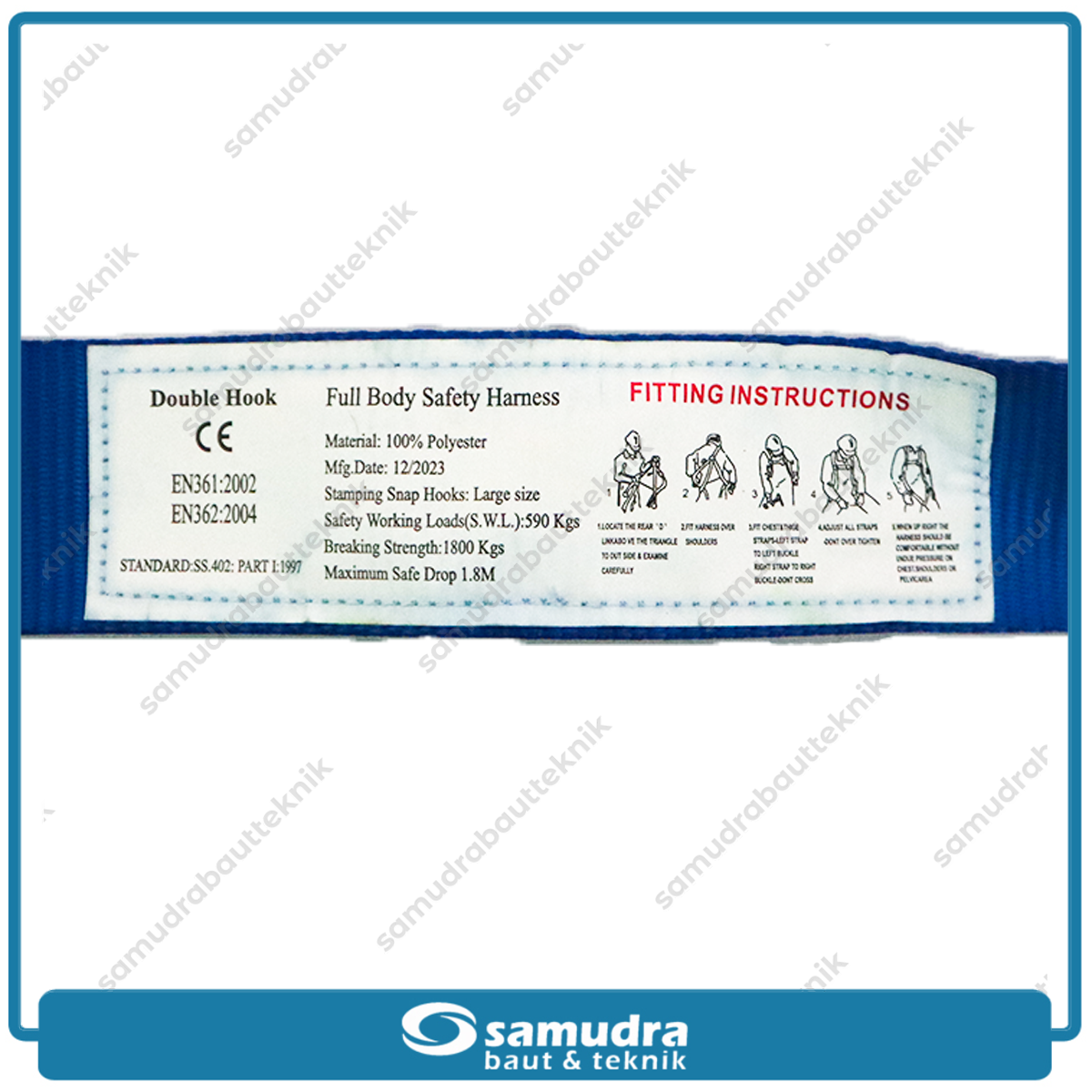 BENZ BZ-24515 Safety Belt Full Body Harness Double Hook