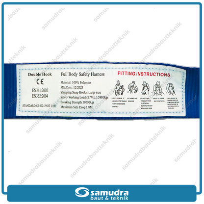 BENZ BZ-24515 Safety Belt Full Body Harness Double Hook