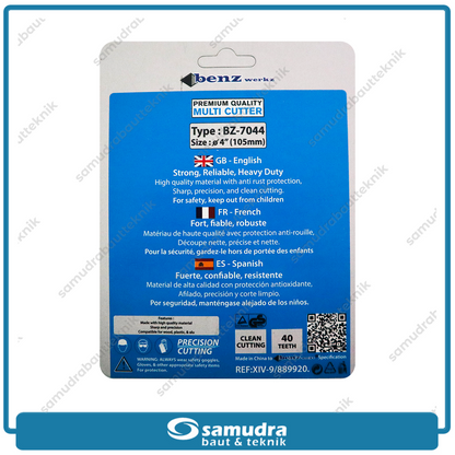 BENZ BZ-7044 Mata Gerinda Potong Multi 4"x40T / Multi Cutter